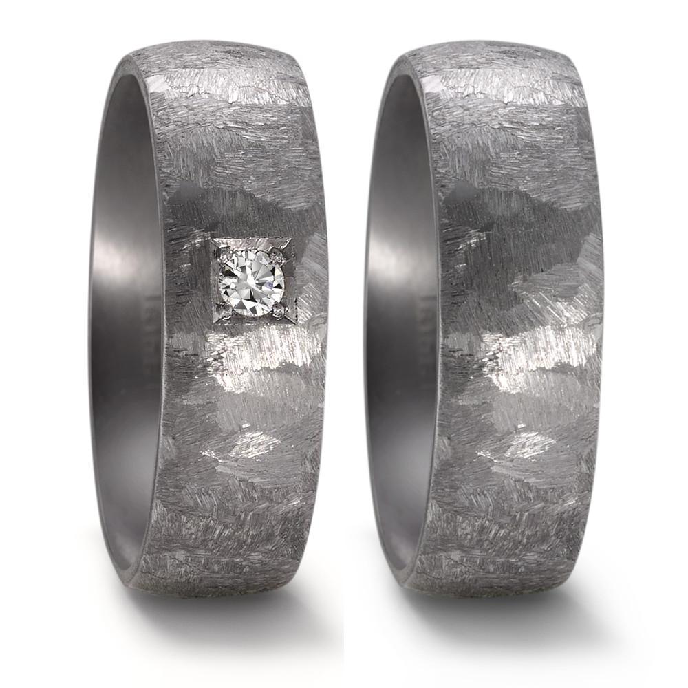 Partnerring 999 Tantal Diamant 0.05 ct, w-si