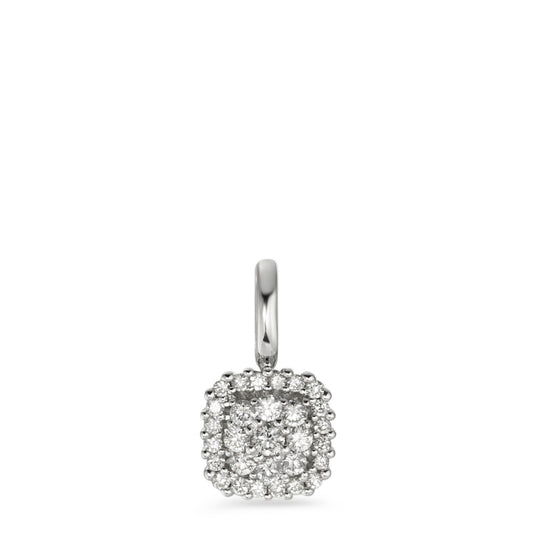 Anhänger 750/18 K Weissgold Diamant weiss, 0.25 ct, 29 Steine, Brillantschliff, w-si Ø8 mm