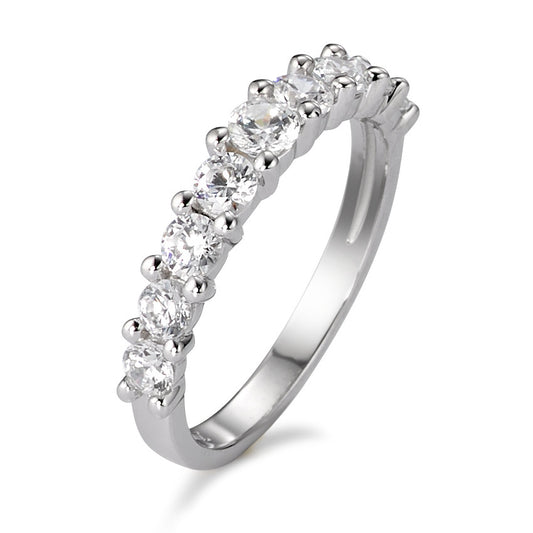 Memory Ring 375/9 K Weissgold Zirkonia weiss, 9 Steine