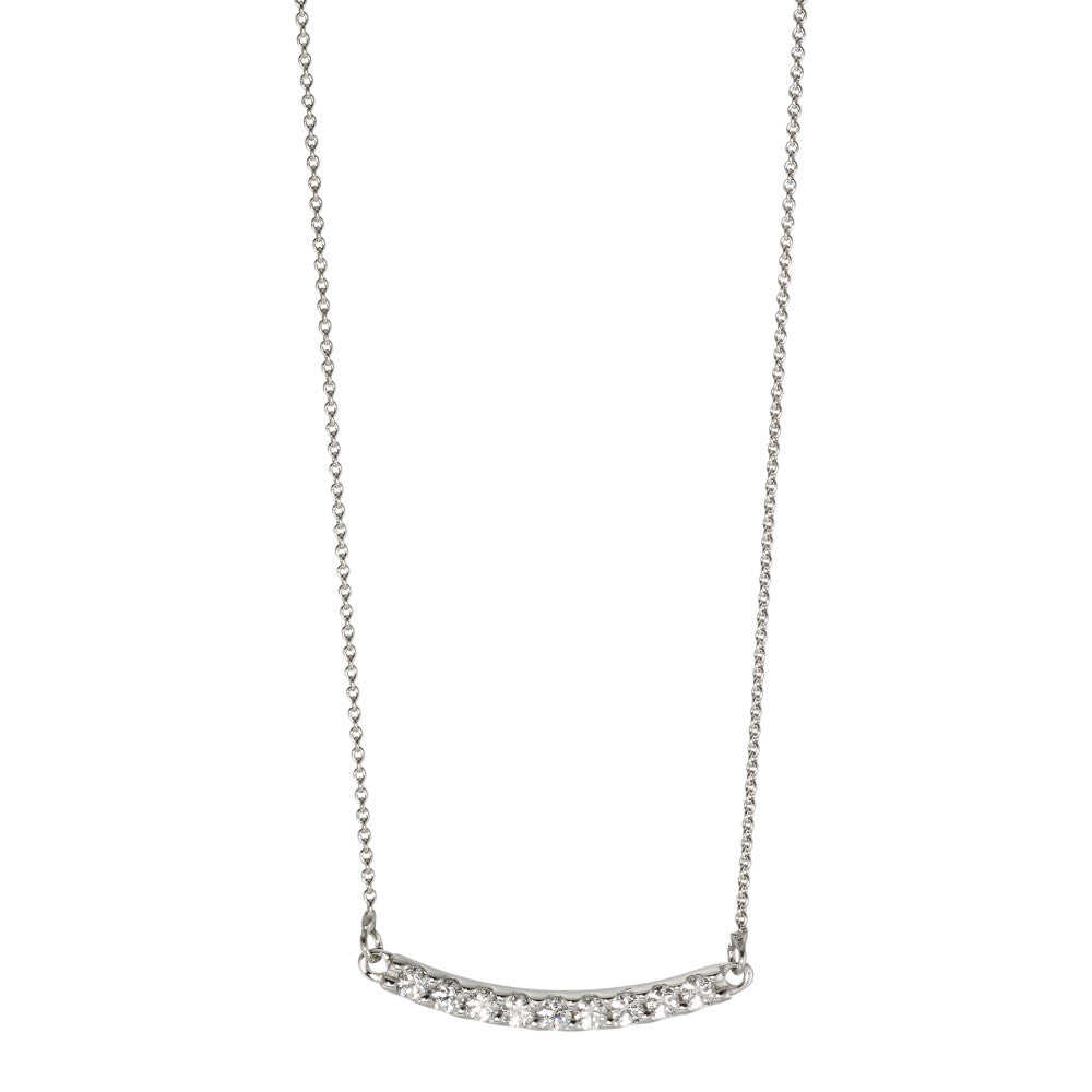 Collier 375/9 K Weissgold Zirkonia weiss, 9 Steine verstellbar