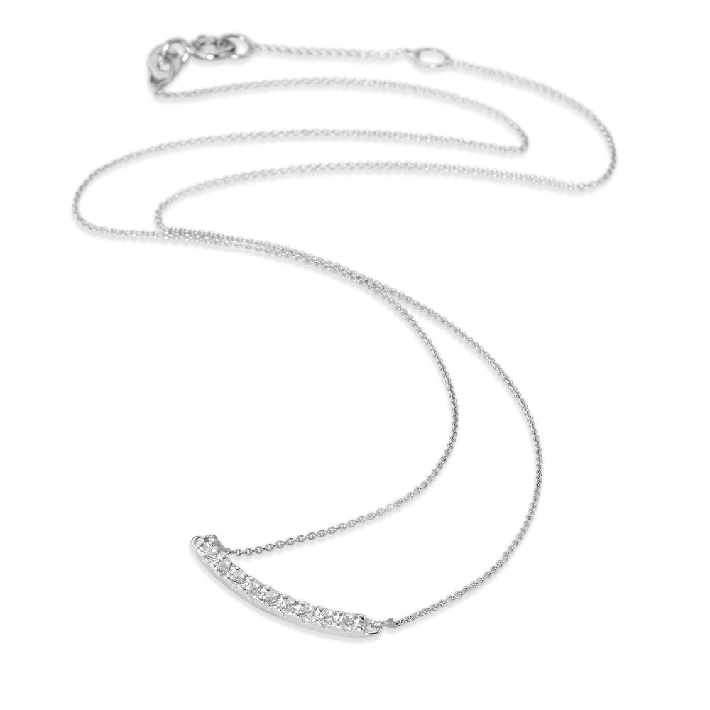 Collier 375/9 K Weissgold Zirkonia weiss, 9 Steine verstellbar