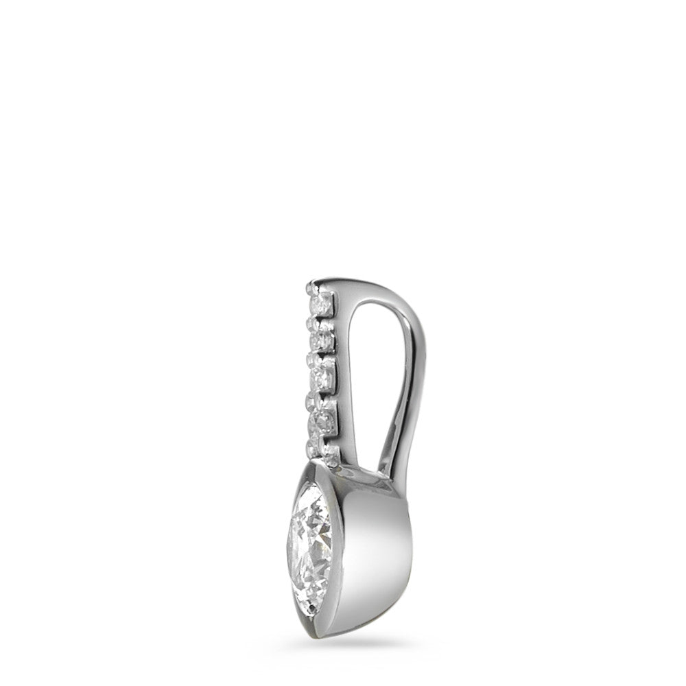 Anhänger 375/9 K Weissgold Zirkonia weiss, 5 Steine Ø5.8 mm