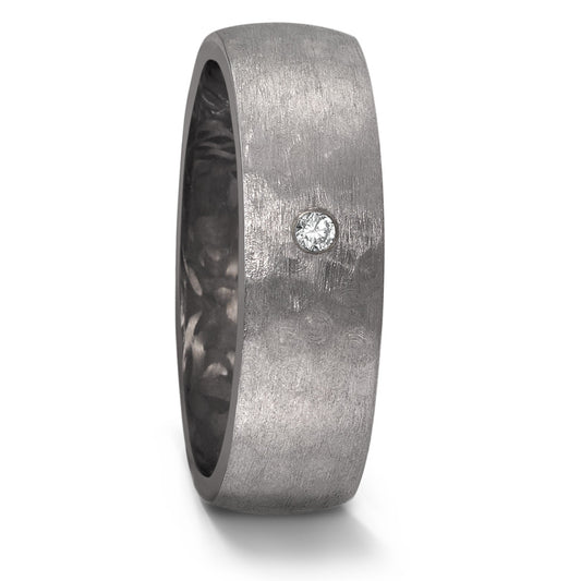 Partnerring 999 Tantal, Carbon Diamant 0.03 ct, w-si