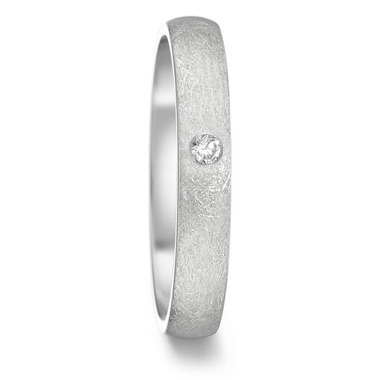 Partnerring Edelstahl Diamant 0.04 ct, tw-si