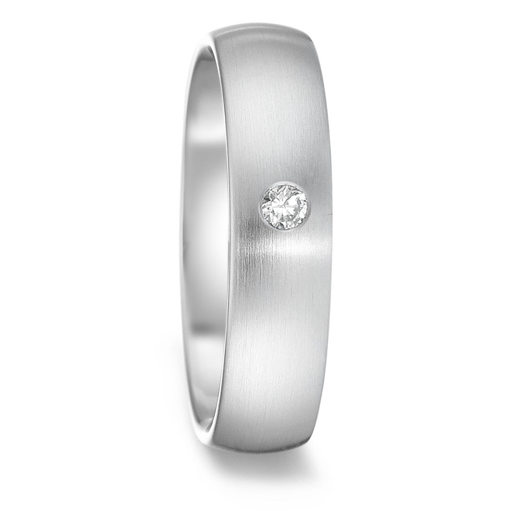 Partnerring Edelstahl Diamant 0.04 ct, tw-si