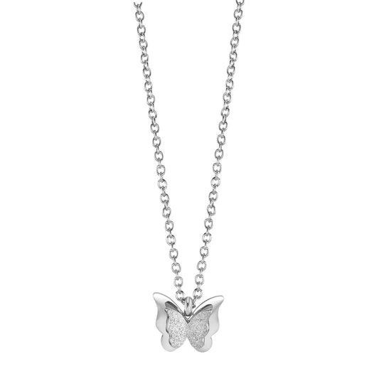 Collier Edelstahl Schmetterling verstellbar