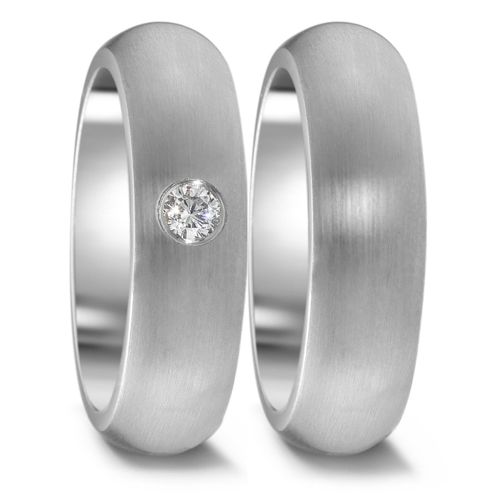 Fingerring Edelstahl Zirkonia