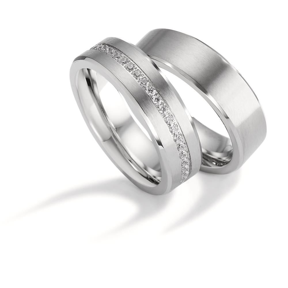 Memory Ring Edelstahl Zirkonia