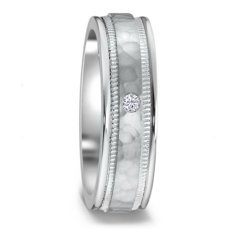 Partnerring Edelstahl Zirkonia