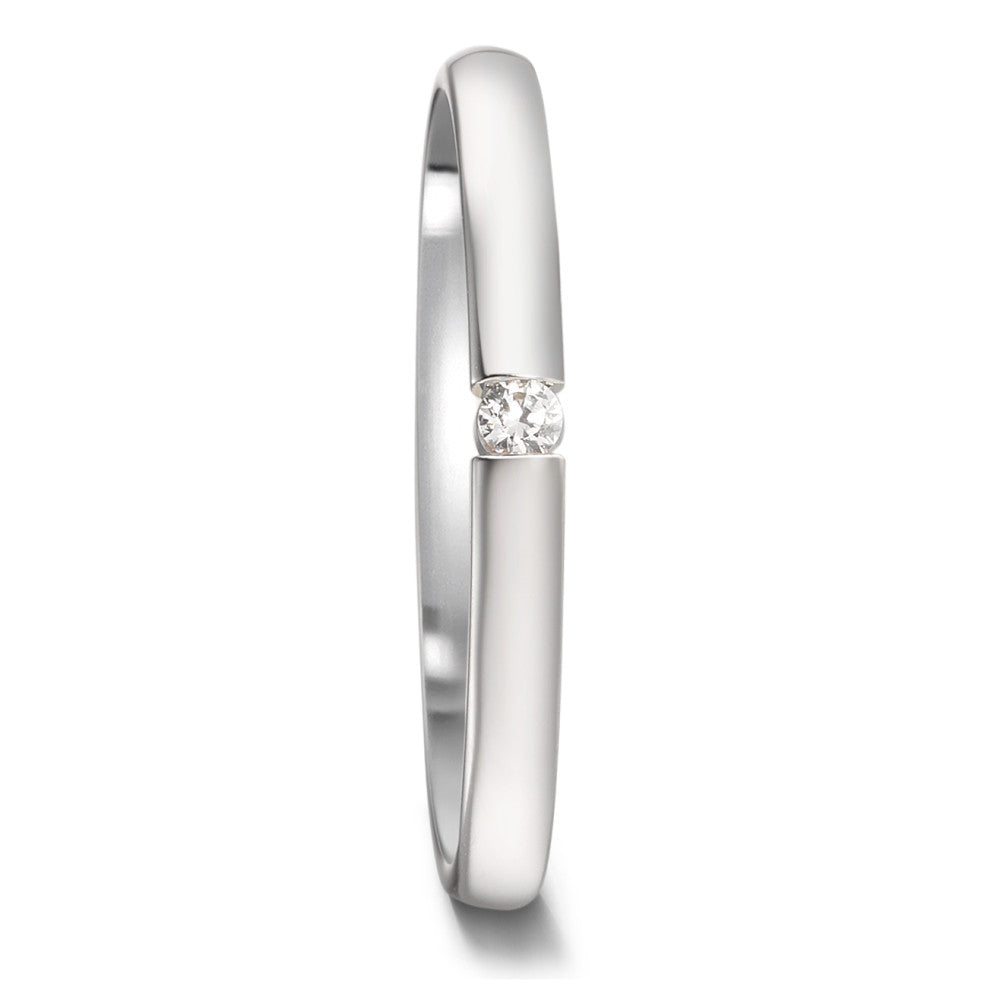 Partnerring 950 Platin Diamant 0.04 ct, tw-vsi