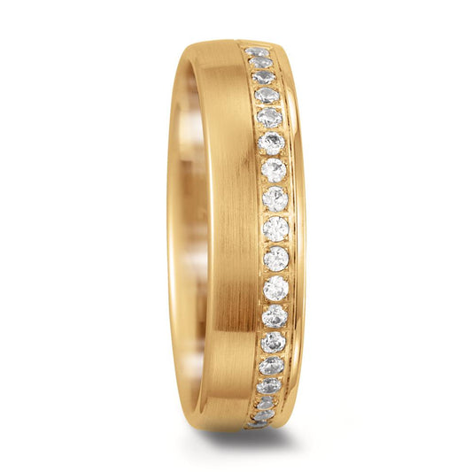 Partnerring 750/18 K Gelbgold Diamant 0.23 ct, 23 Steine, tw-si