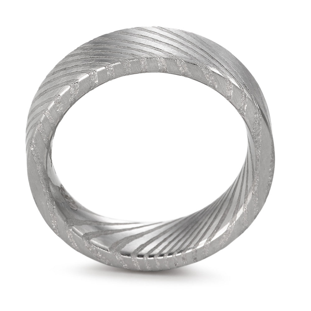 Fingerring Damaszener Stahl