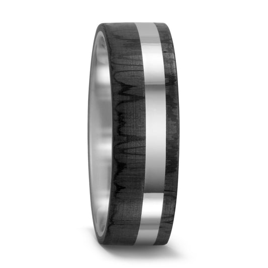 Partnerring 585/14 K Weissgold, Carbon