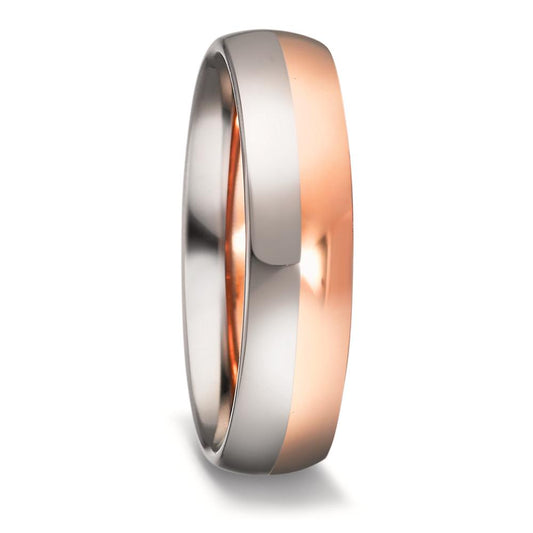 Partnerring 750/18 K Weissgold, 750/18 K Rosegold