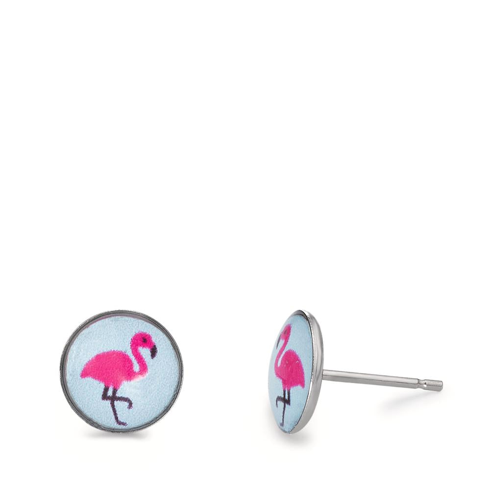 Ohrstecker antiallergisch Flamingo Ø8 mm