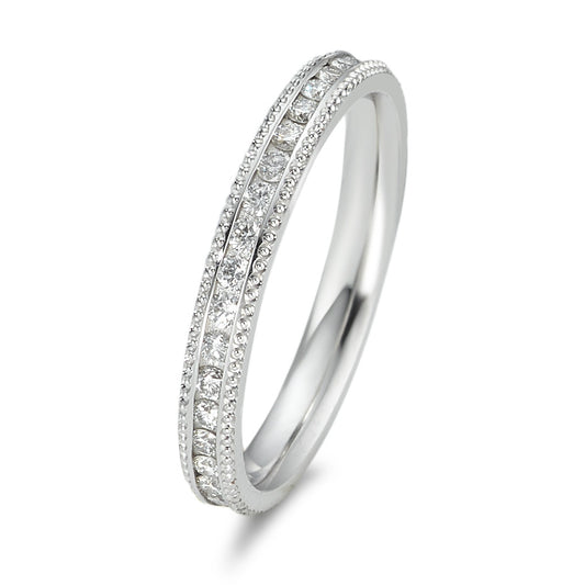 Memory Ring 750/18 K Weissgold Diamant 0.532 ct, 38 Steine, w-si