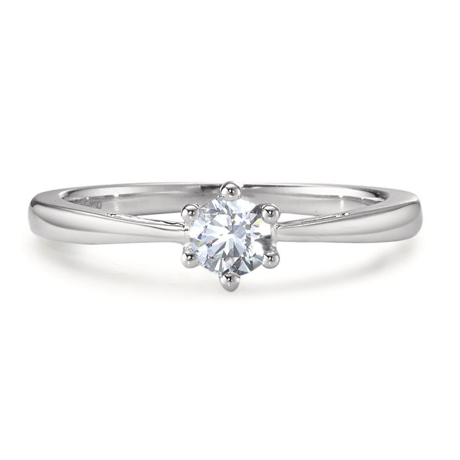 Solitär Ring 750/18 K Weissgold Diamant 0.25 ct, w-si