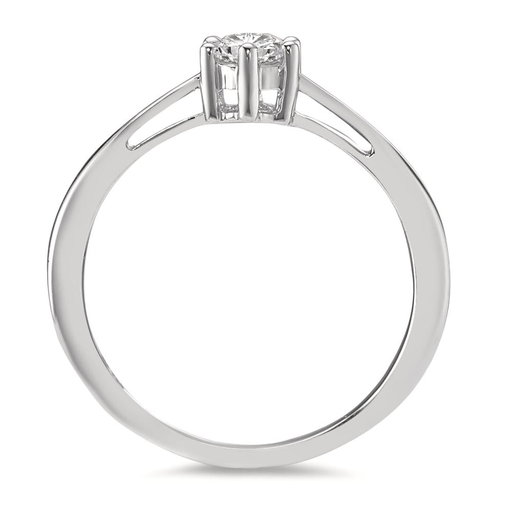 Solitär Ring 750/18 K Weissgold Diamant 0.25 ct, w-si