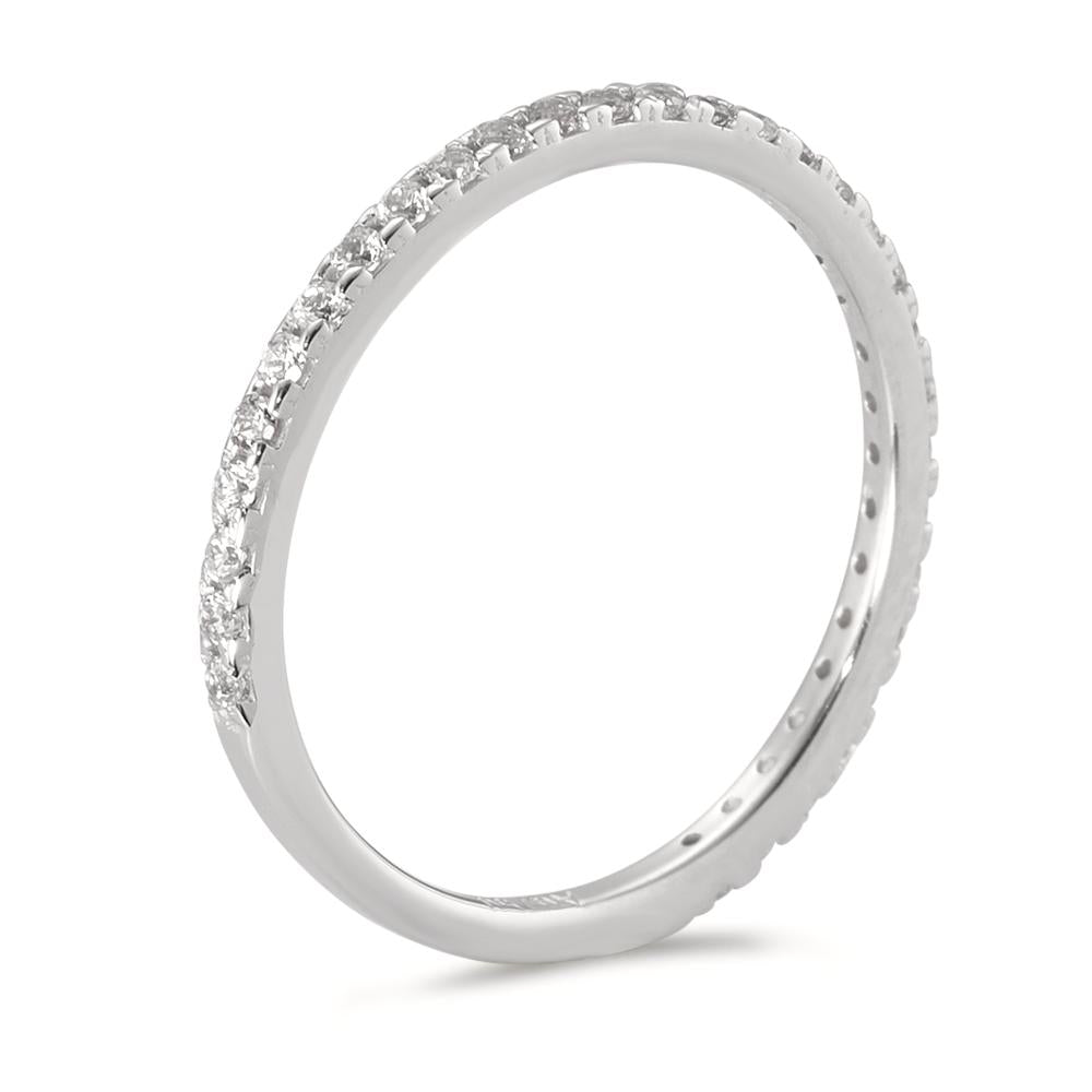 Memory Ring 750/18 K Weissgold Zirkonia 31 Steine