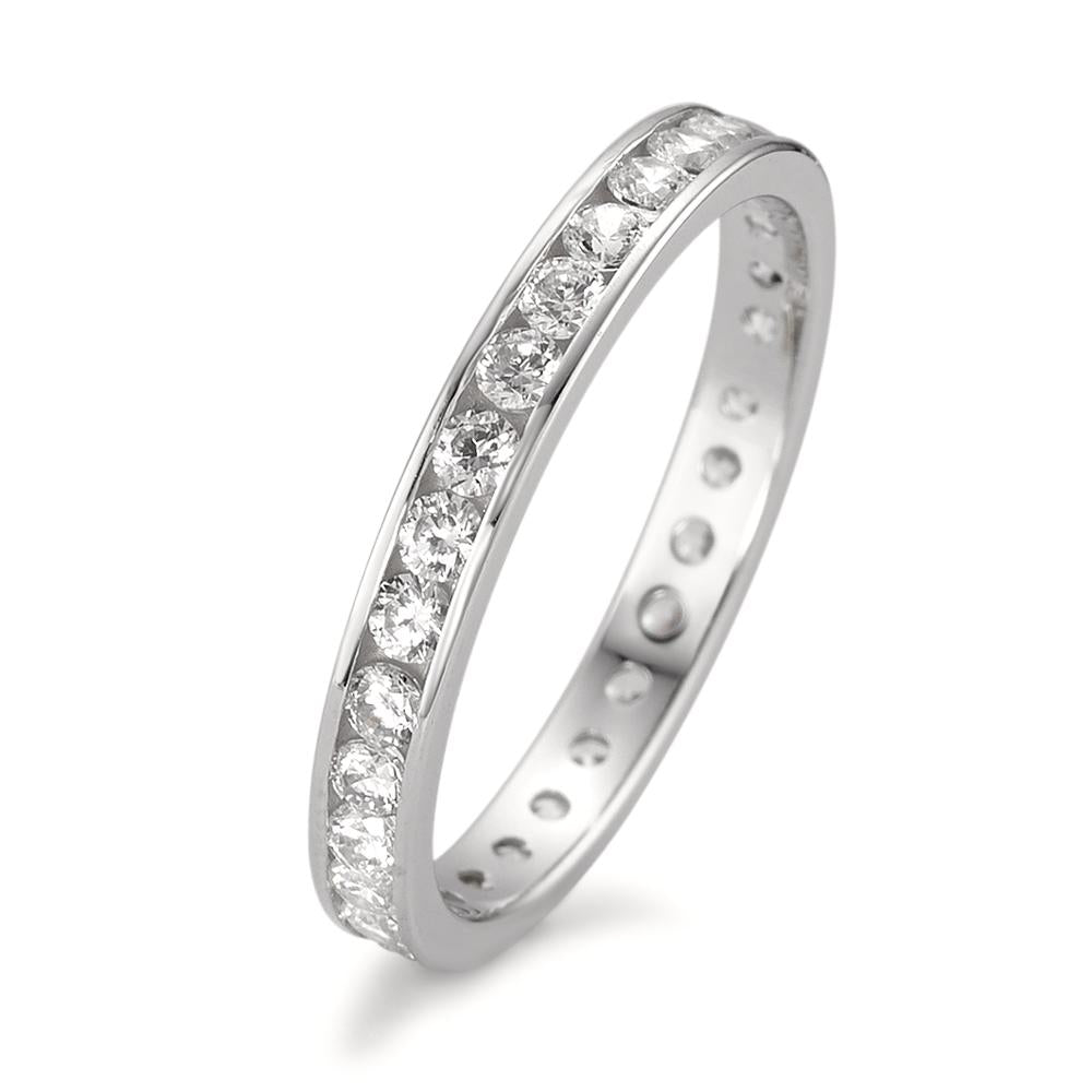 Memory Ring 750/18 K Weissgold Zirkonia