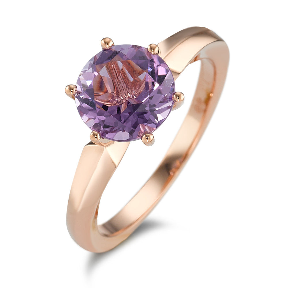 Fingerring 750/18 K Rotgold Amethyst Ø8 mm