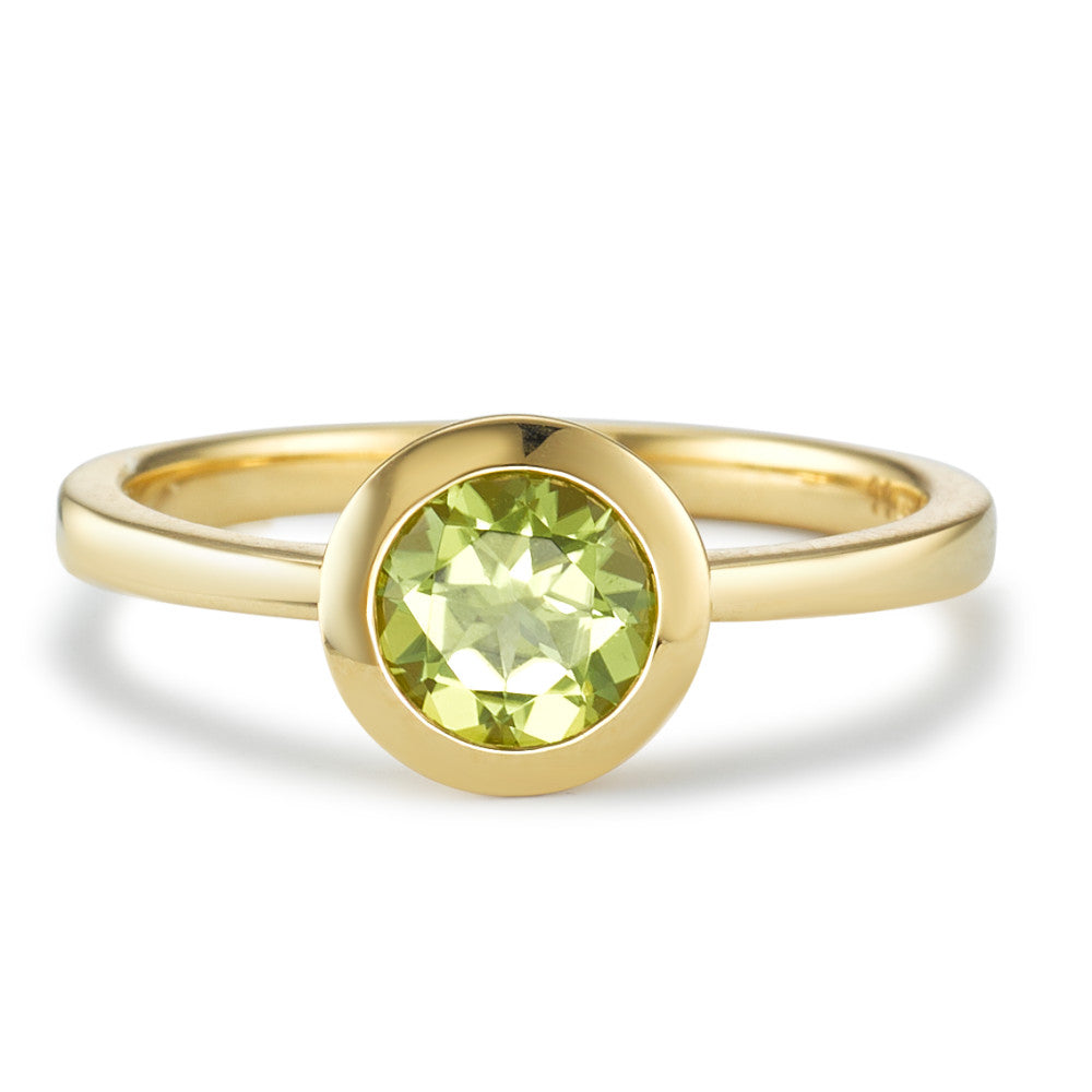 Fingerring 750/18 K Gelbgold Peridot