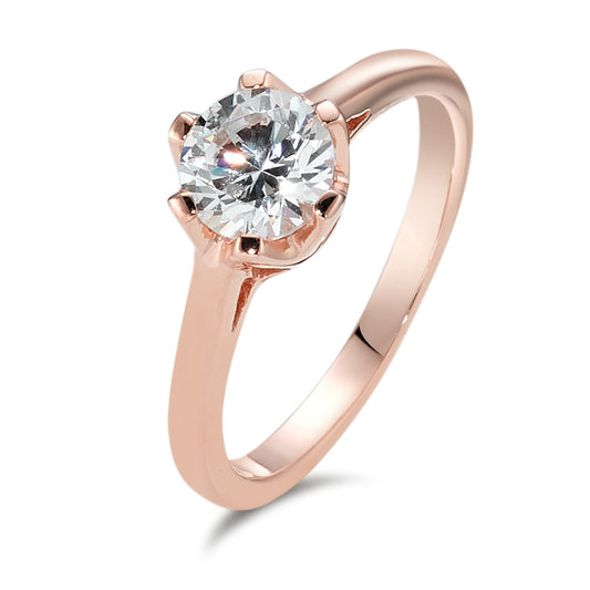 Fingerring Silber Zirkonia rosé vergoldet