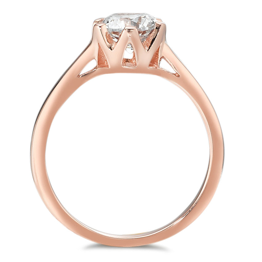 Fingerring Silber Zirkonia rosé vergoldet