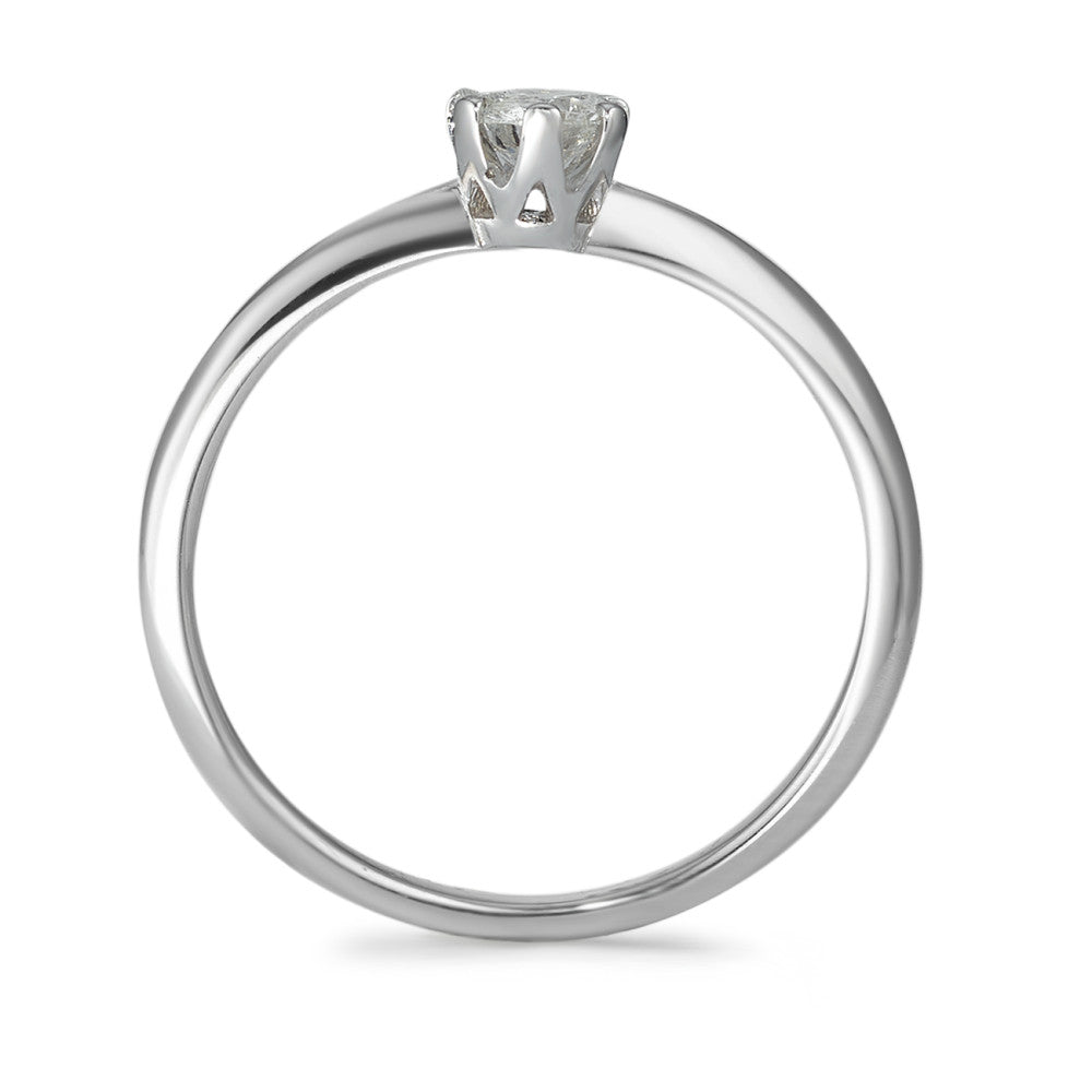 Solitär Ring 585/14 K Weissgold Diamant 0.20 ct, w-si