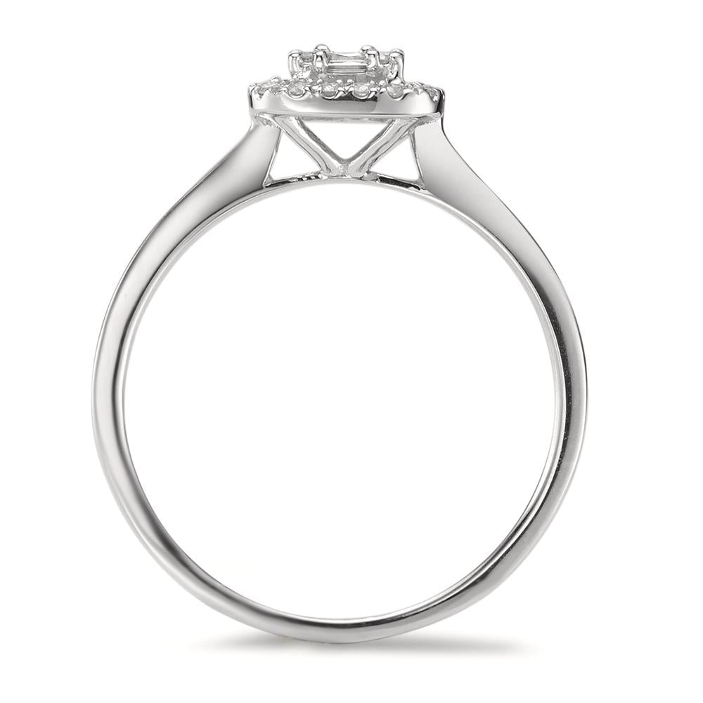 Solitär Ring 750/18 K Weissgold Diamant 0.32 ct, w-si