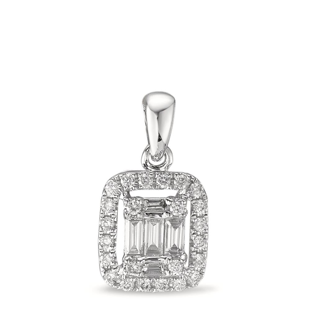 Anhänger 750/18 K Weissgold Diamant weiss, 0.28 ct, w-si