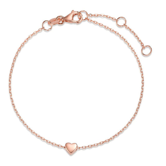 Armband Silber rosé vergoldet Herz verstellbar