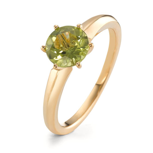 Fingerring 750/18 K Gelbgold Peridot