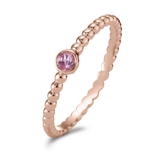 Solitär Ring 750/18 K Rotgold Saphir pink