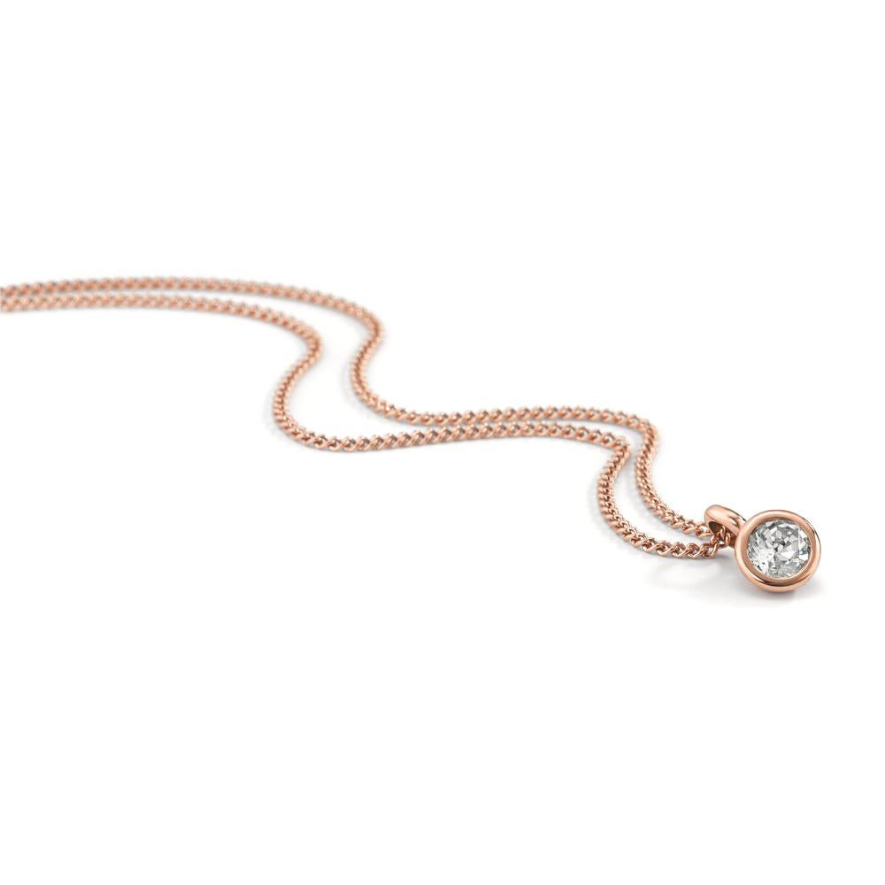 Halskette Joy Roségold aus Edelstahl mit Crystal White Zirkonia