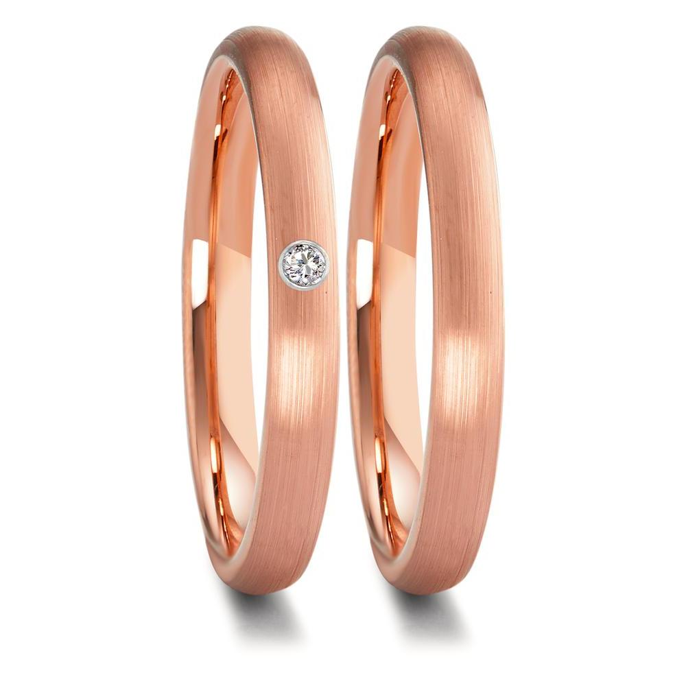 Partnerring Wolfram Zirkonia rosé IP beschichtet