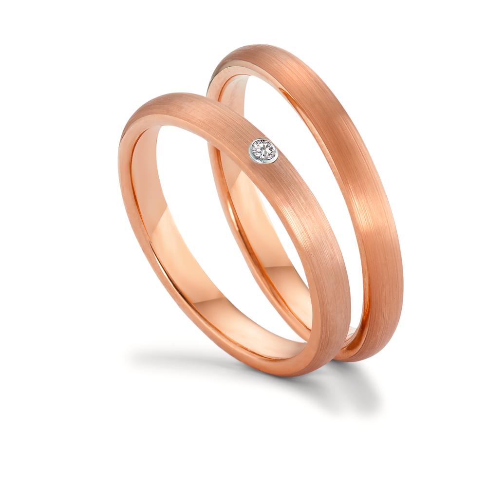 Partnerring Wolfram Zirkonia rosé IP beschichtet