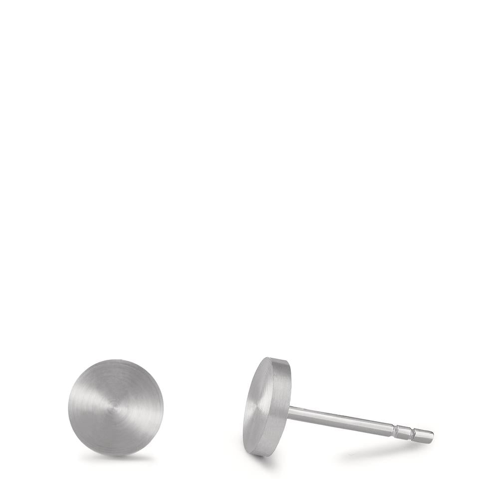 Ohrstecker Pura Silver aus Edelstahl mit Comfort-Steckverschluss, Ø7mm