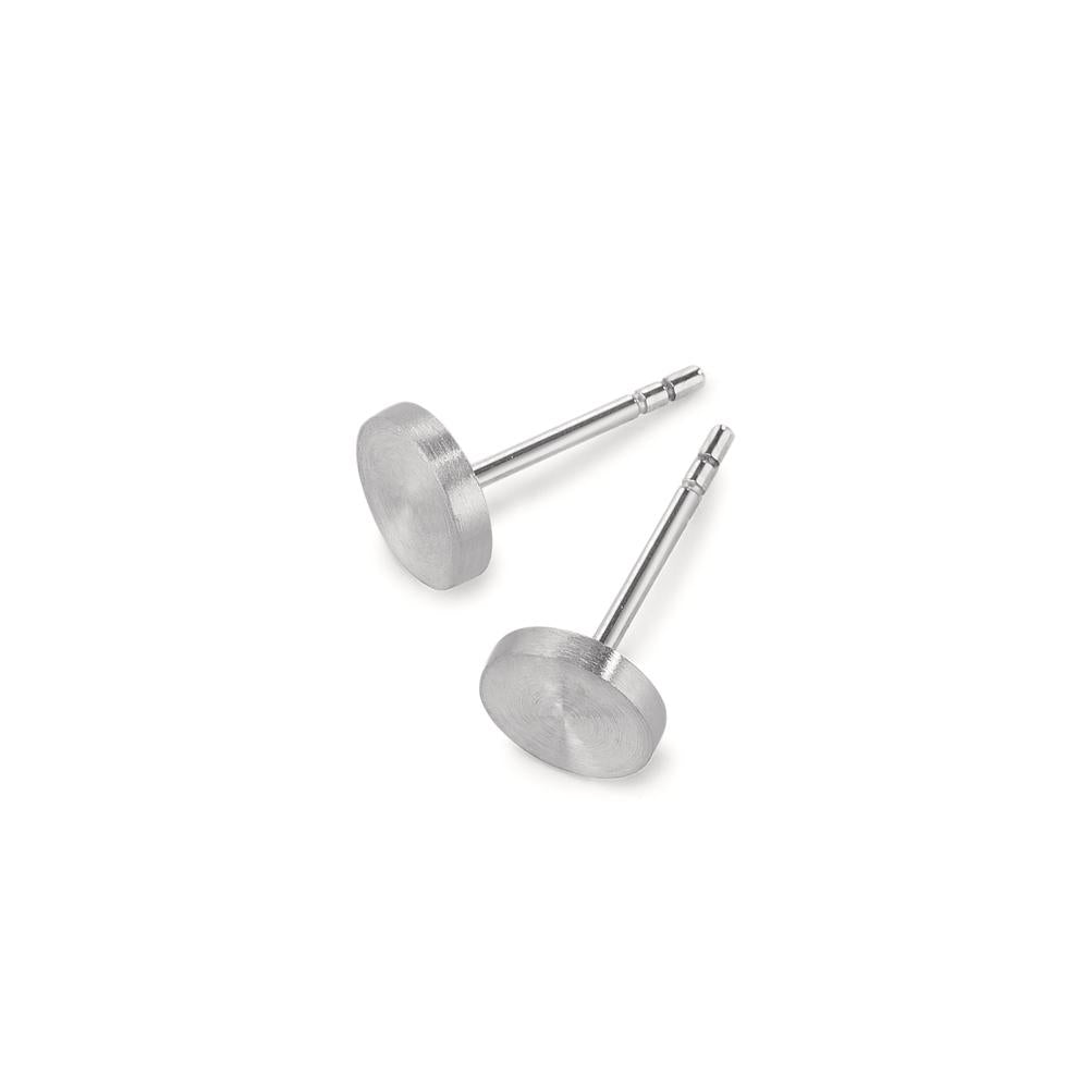 Ohrstecker Pura Silver aus Edelstahl mit Comfort-Steckverschluss, Ø7mm