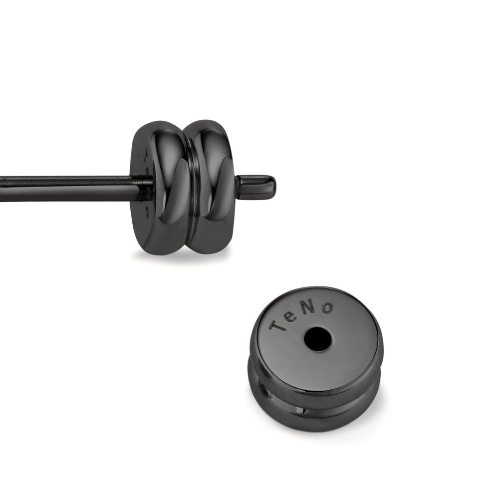 Ohrstecker Pura Black aus Edelstahl mit Comfort-Steckverschluss, Ø7mm