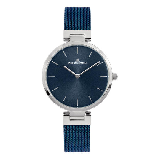 Uhr Edelstahl blau IP beschichtet Ø34 mm