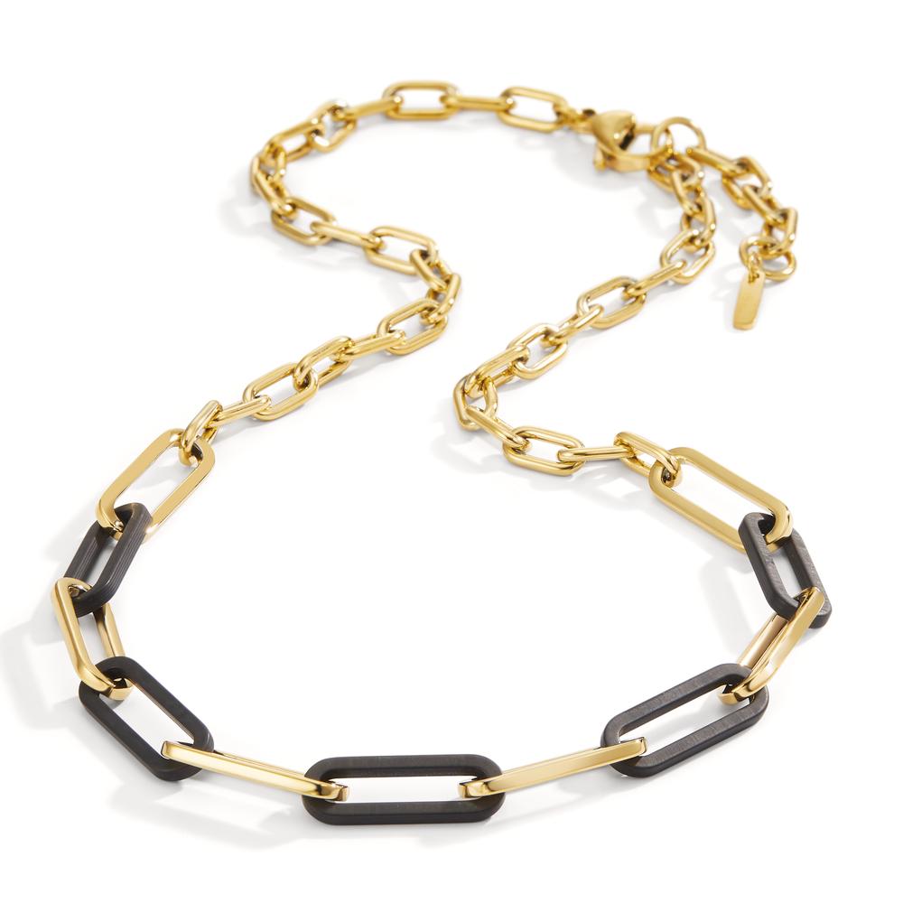 Collier Soho Gold aus Edelstahl mit Carbon verstellbar