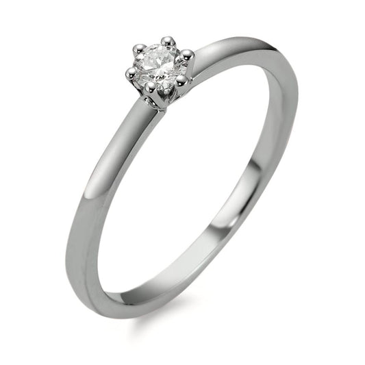 Solitär Ring 950 Platin Diamant 0.15 ct, w-si