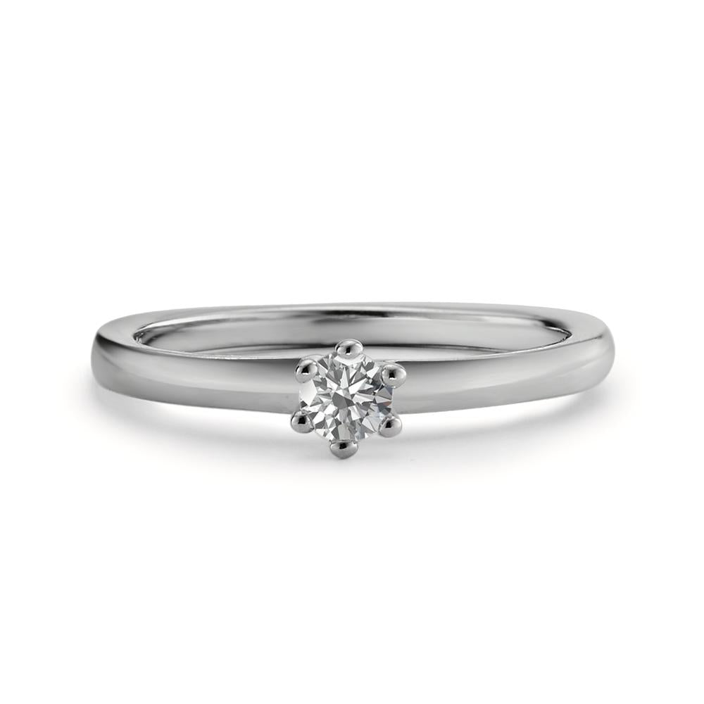 Solitär Ring 950 Platin Diamant 0.15 ct, w-si