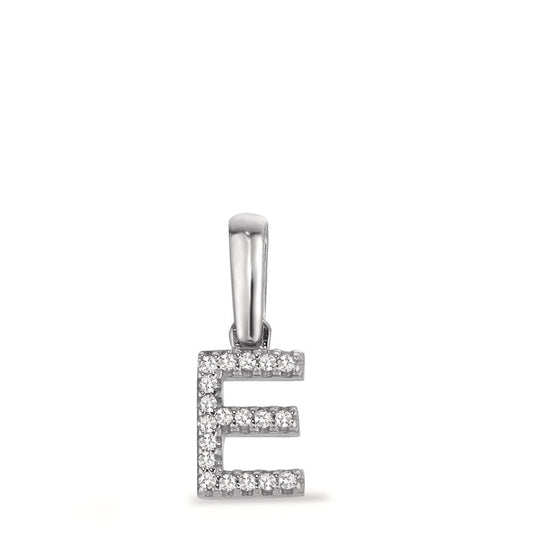 Anhänger 585/14 K Weissgold Diamant 0.028 ct, w-si Buchstabe