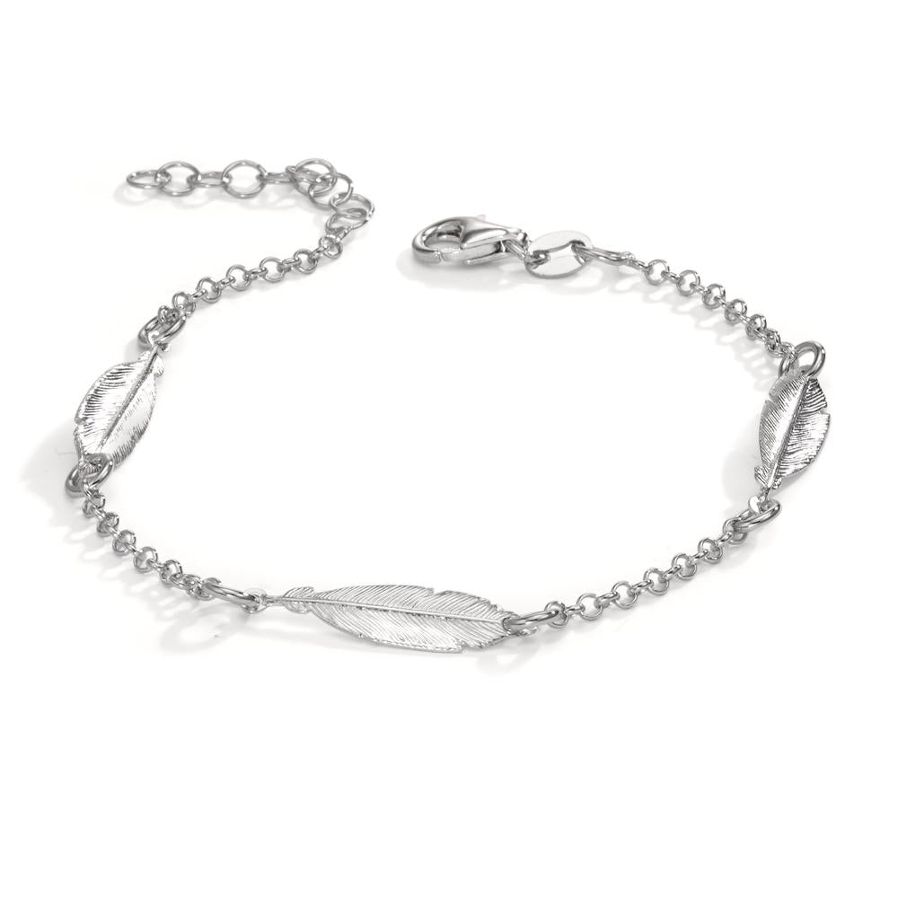 Armband Silber rhodiniert Feder verstellbar