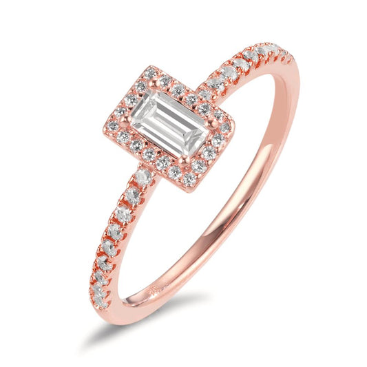 Fingerring Silber Zirkonia rosé vergoldet