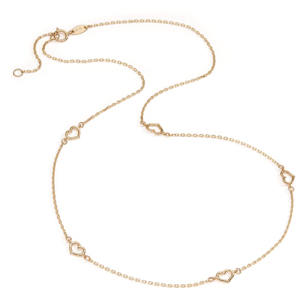 Collier 585/14 K Gelbgold Herz verstellbar