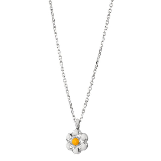 Collier Silber rhodiniert Blume verstellbar Ø7 mm