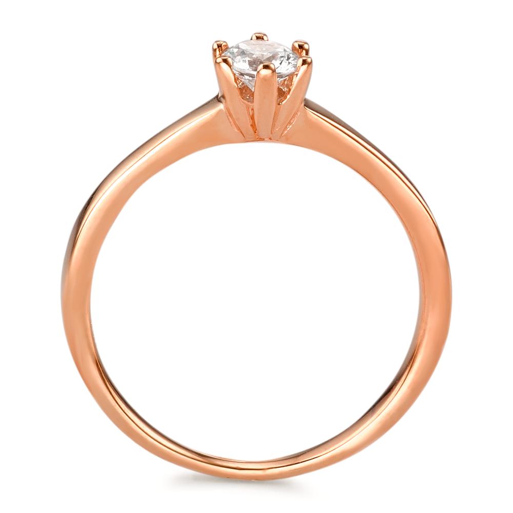 Solitär Ring 375/9 K Rosegold Zirkonia